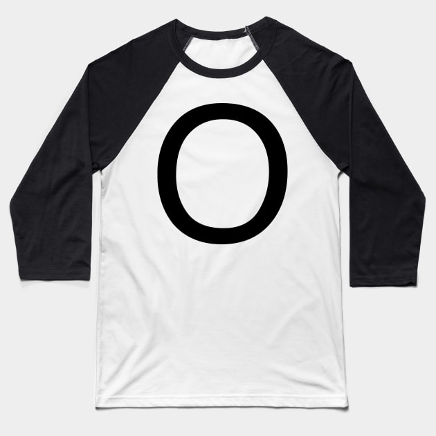 Helvetica O Baseball T-Shirt by winterwinter